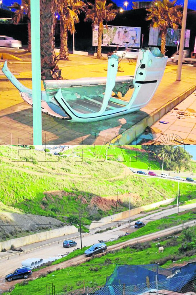 Arcos Quebrados alerta del mal estado de la pista que los conductores usan para esquivar las colas de la frontera