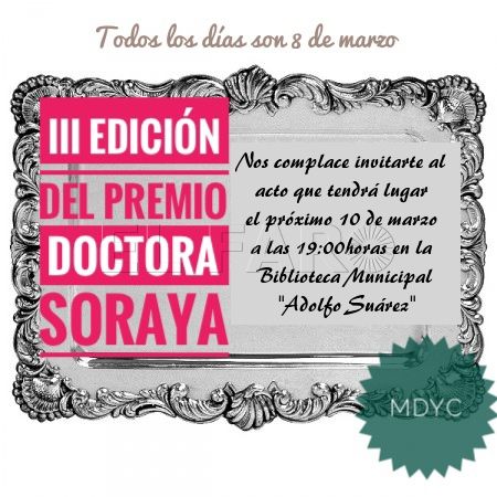 MDyC convoca el Tercer Premio Doctora Soraya