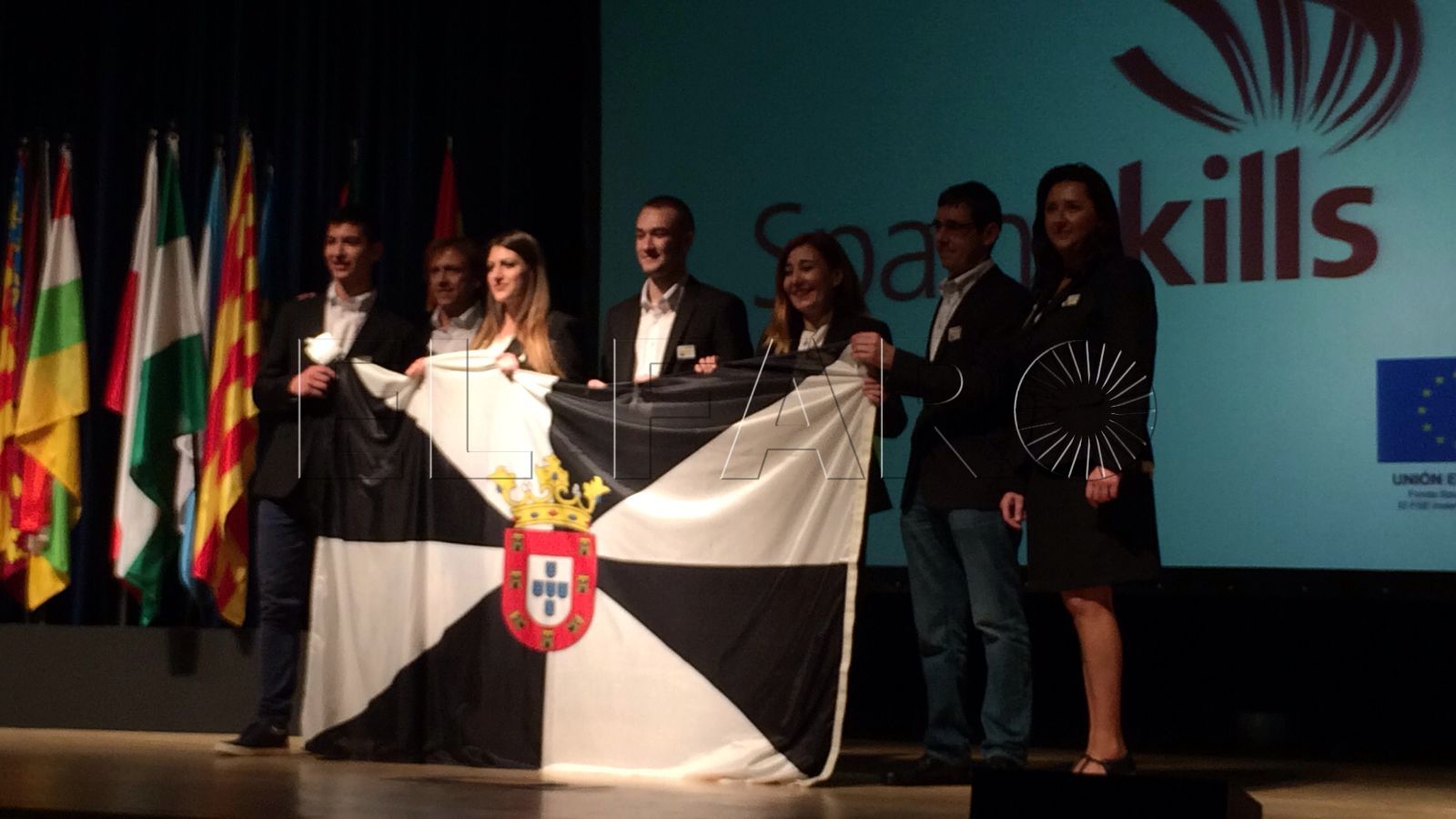 La bandera ceutí ondea en la gala inaugural de las olimpiadas de FP