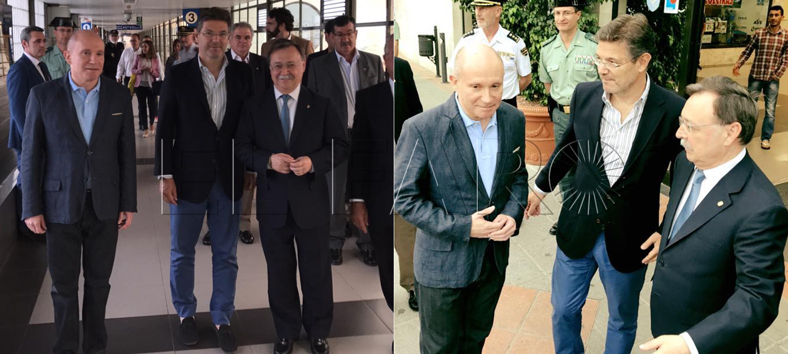 La visita del ministro Catalá, marcada por las protestas por la situación en la frontera