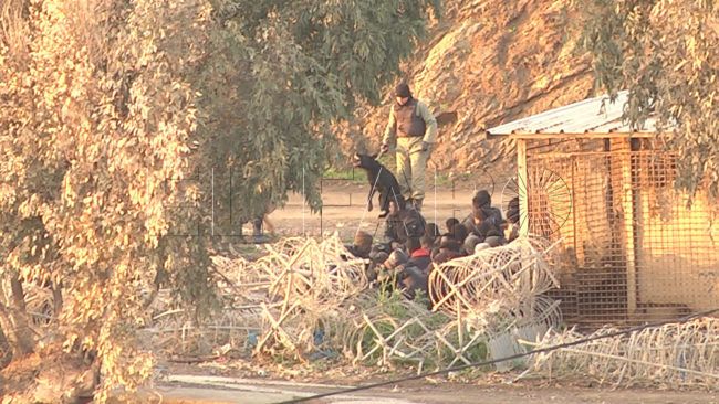 Un grupo de unos 200 inmigrantes intenta sin éxito cruzar a Ceuta por el Biutz y la frontera