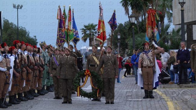 Suspendido el arriado de bandera en la plaza de África a causa de las lluvias