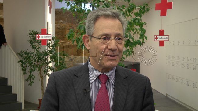 Javier Senent, presidente nacional de Cruz Roja: «Me siento gratamente impresionado por la labor que se está realizando»
