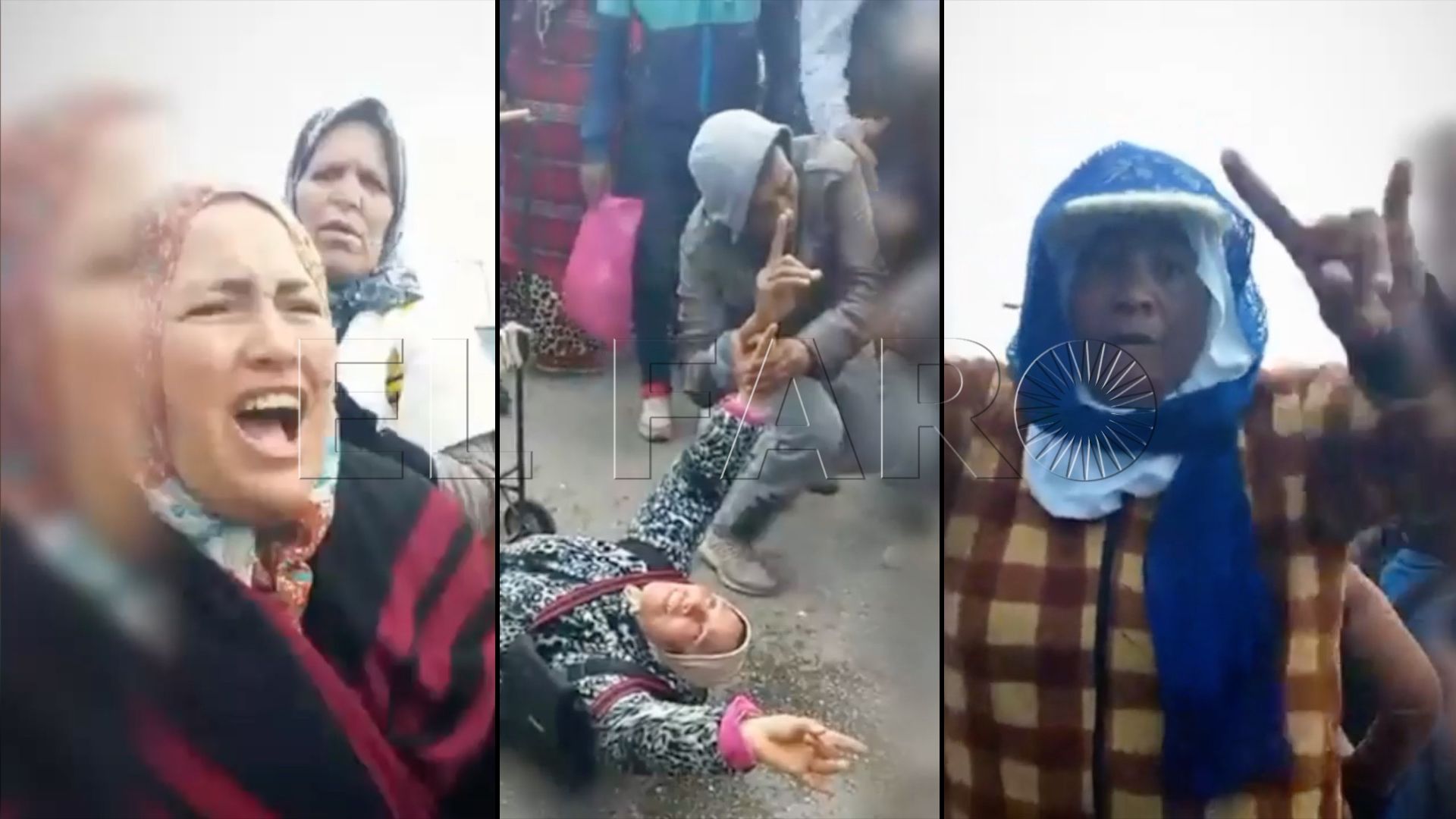 Las porteadoras protestan en el lado marroquí: «El Gobierno tiene que dar soluciones, buscarnos trabajo»