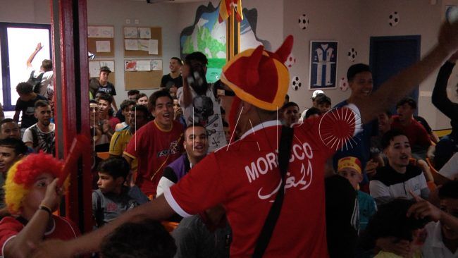 Emoción durante el España-Marruecos en ‘La Esperanza’
