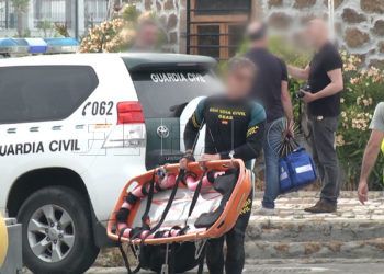 Intervención de la Guardia Civil, el domingo por la tarde.