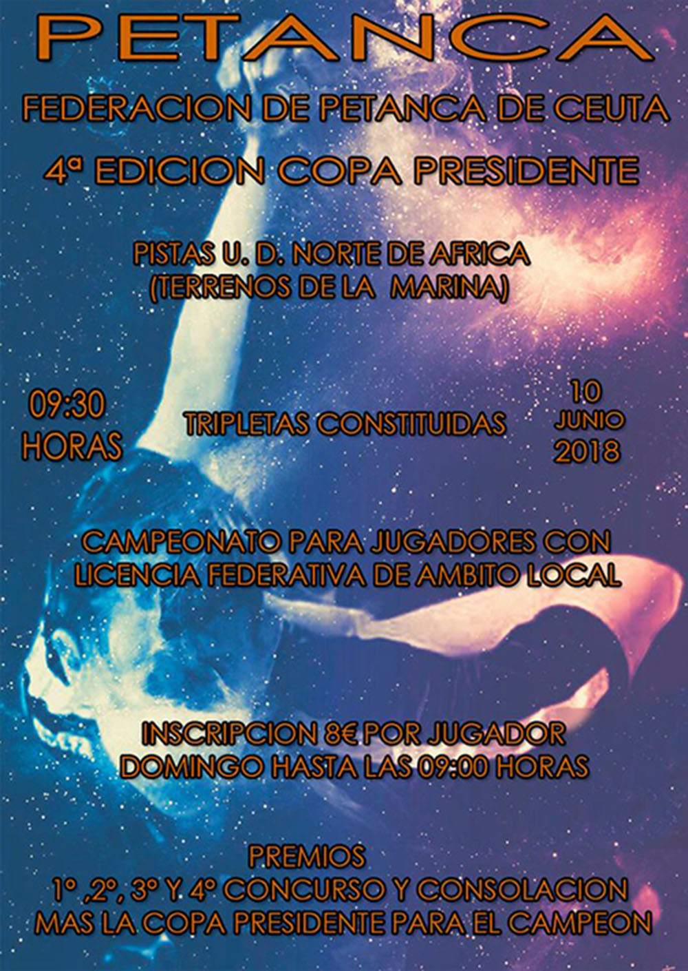 Las pistas de La Marina acogen el concurso de Petanca Copa Presidente 2018
