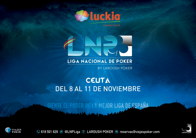 La Liga Nacional de Poker vuelve al Casino de Ceuta by Luckia en noviembre