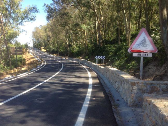 La actuación en García Aldave mejora la carretera