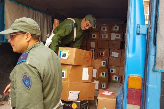 Redada de los aduaneros en un almacén de alimentos en Castillejos