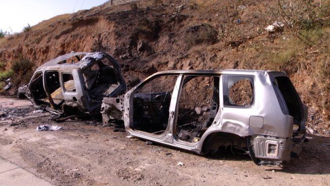 Oleada de quemas en Ceuta: 4 coches calcinados de madrugada