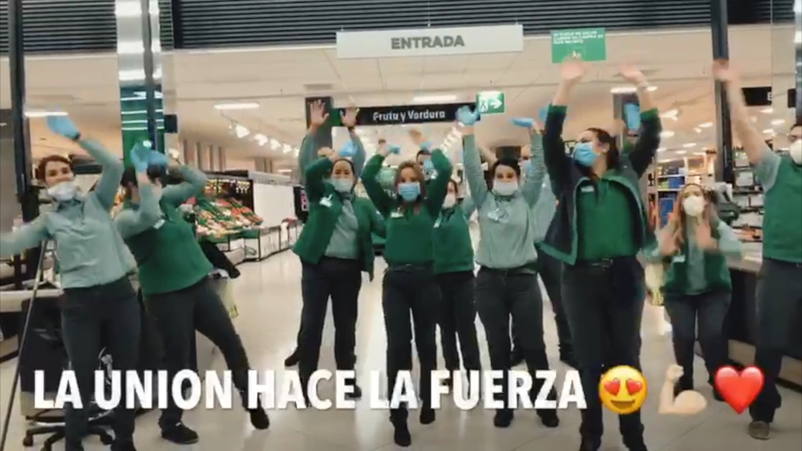 “La unión hace la fuerza”: el mensaje de ánimo del Mercadona de La Almadraba