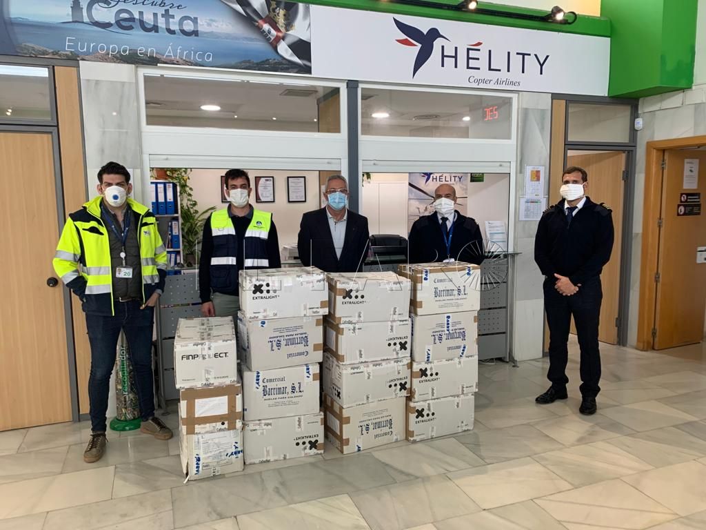 El Colegio de Médicos de Ceuta recibe 5.000 mascarillas desde Zaragoza