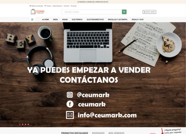 Ceumark, el primer centro comercial digital de Ceuta, abre desde este viernes las compras en su web, ceumark.com