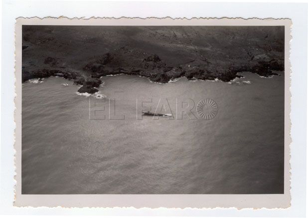 Hundimiento de un submarino alemán U-617 en la desembocadura del rio Kert