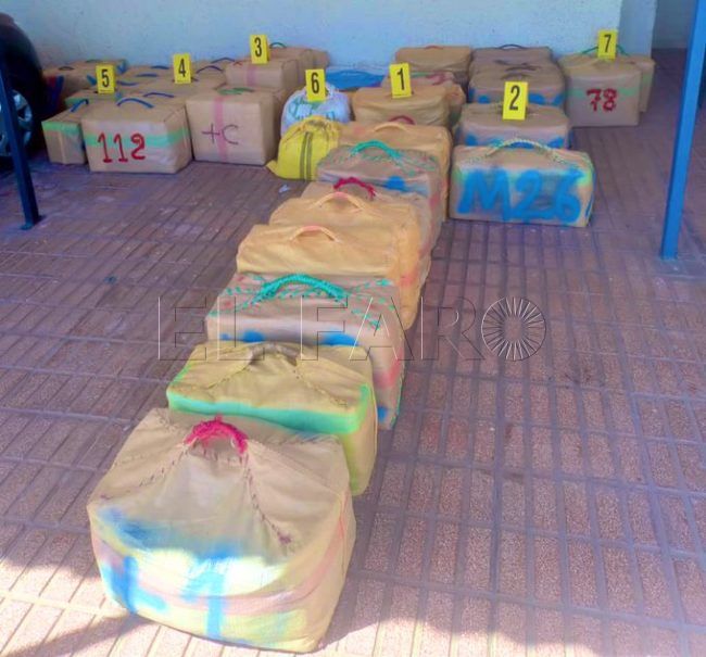 Desbaratada en Nador una operación de narcotráfico internacional: 1.486 kg de hachís incautados