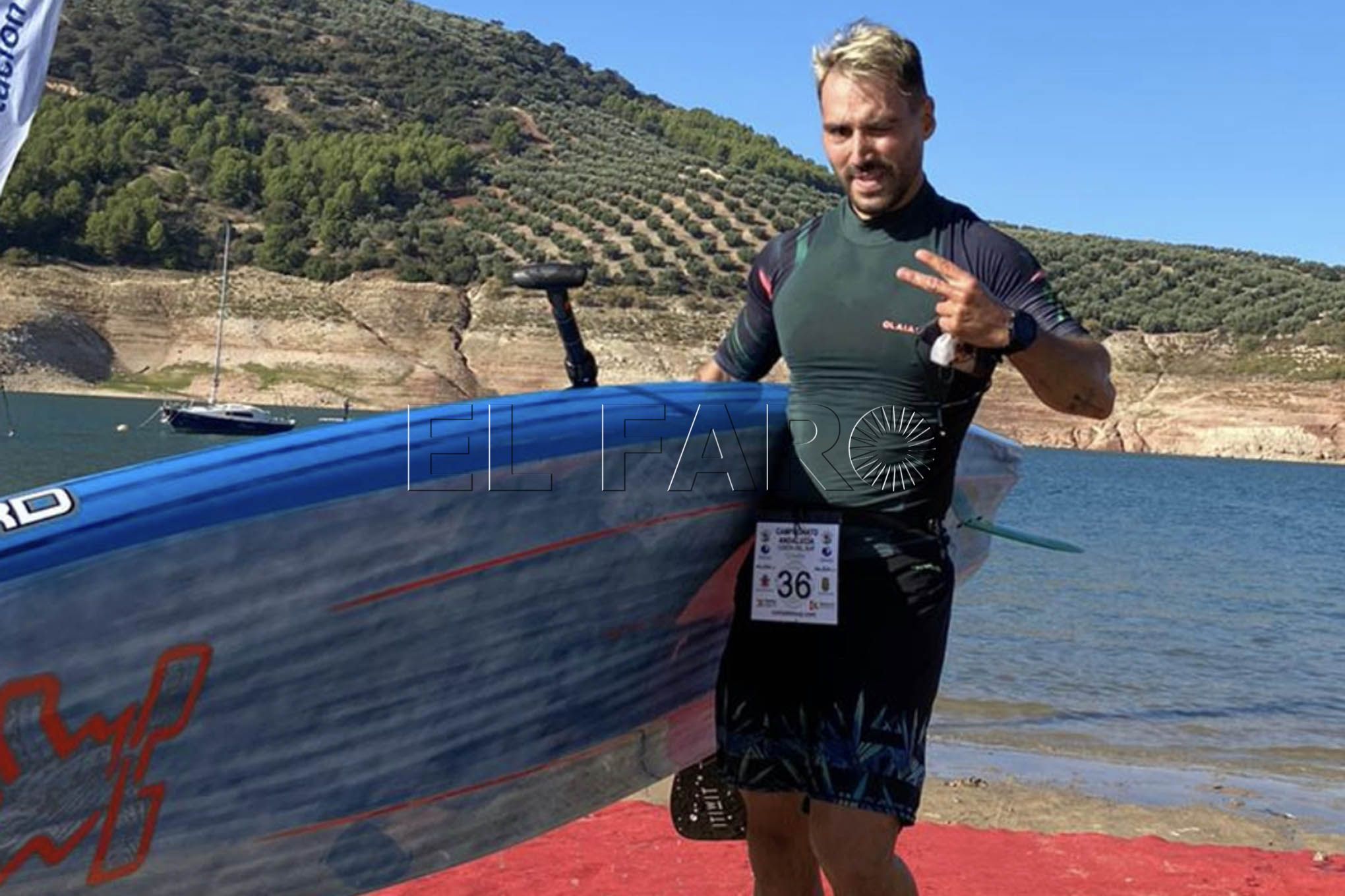 Juan Carlos Gómez, subcampeón de Andalucía en paddle surf