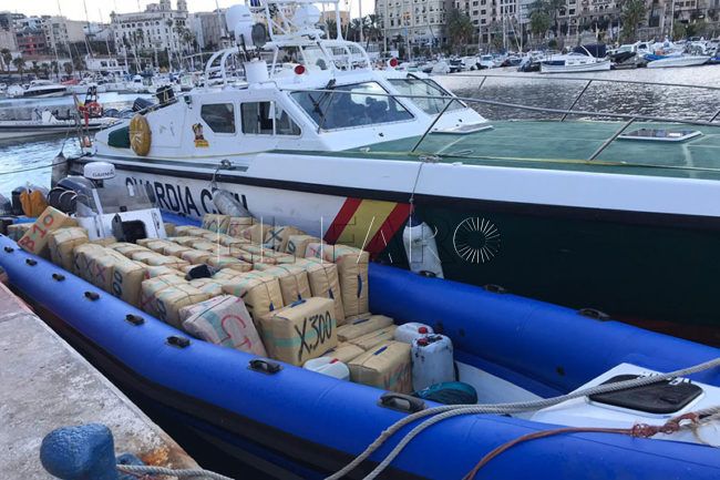 Golpe de la Guardia Civil al narcotráfico: interceptada una narcolancha llena de hachís