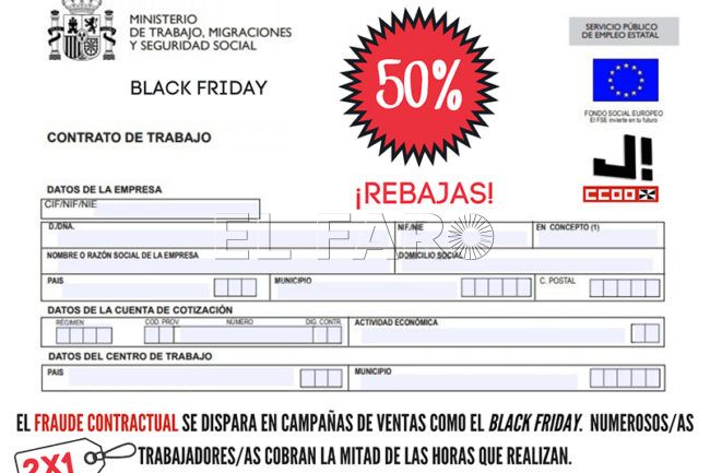 Jóvenes CCOO lanza el tercer cartel de su ‘Black Friday-Nuestros derechos no se venden’