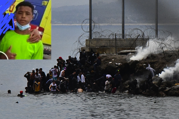 Yassir, el menor que Marruecos arrojó al mar y su tío quiere llevar a Móstoles