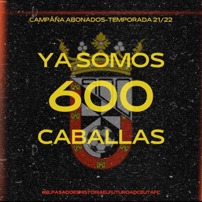 La AD Ceuta FC ya ha llegado a la cifra de los 600 abonados
