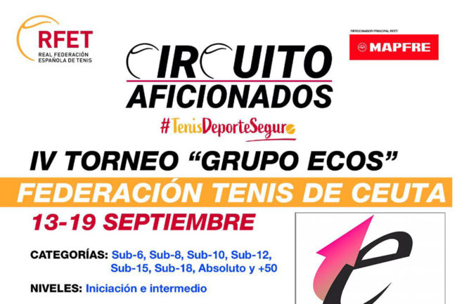 La Federación organiza el ‘IV Torneo Grupo Ecos’ que se celebra del 13-19 de septiembre