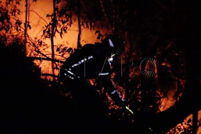 El día de la marmota para bomberos: vuelven a apagar un incendio en Arcos Quebrados