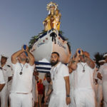 virgen del carmen y costaleros