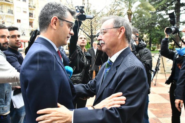 El ministro Bolaños visita al presidente Vivas en el Palacio de la Asamblea