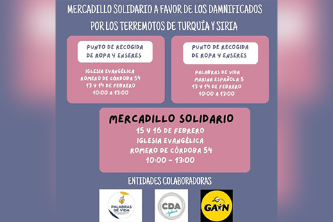 ‘Casa de Alabanza’ organiza un mercadillo solidario para las víctimas del terremoto en Turquía y Siria