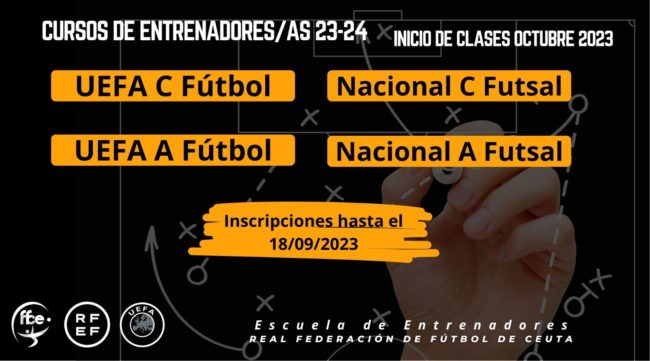 Convocatoria de los cursos de entrenador para la temporada 23/24