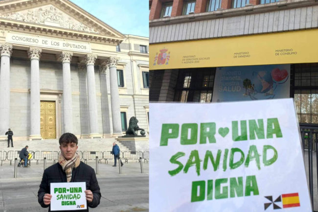 Francisco Javier, el joven caballa que llevó a Madrid la lucha por la sanidad