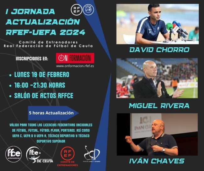 Miguel Rivera, David Chorro e Iván Chaves, ponentes en la Jornada de Actualización y Reciclaje