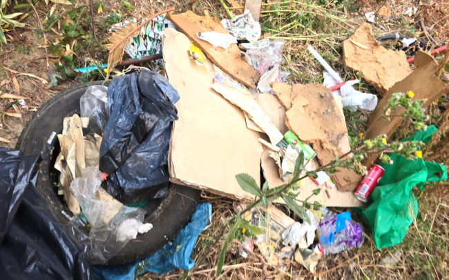 Basuras arrojadas en la calle por «incivismo» en Bermudo Soriano