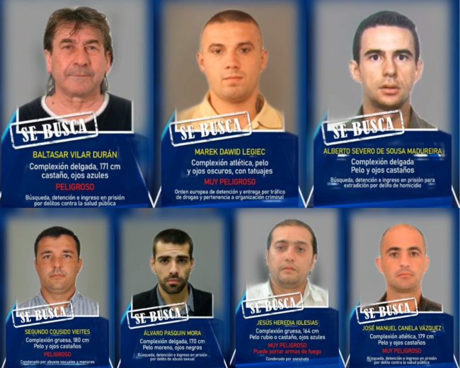 Estos son los delincuentes buscados por la Policía: si los ve, llame