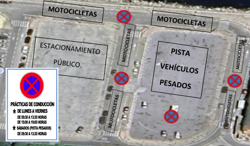 La explanada de la Marina que usarán las autoescuelas, libre de vehículos desde el 13 de enero