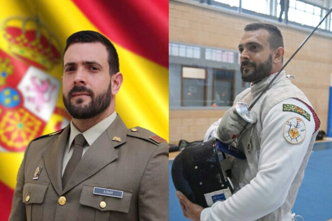 El cabo Aznar Sánchez, del RING-7, campeón en Esgrima en el campeonato militar