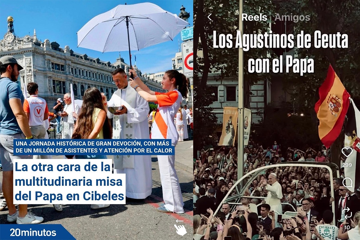 El Padre Alberto, protagonista de una imagen viral durante la visita del Papa León XIV