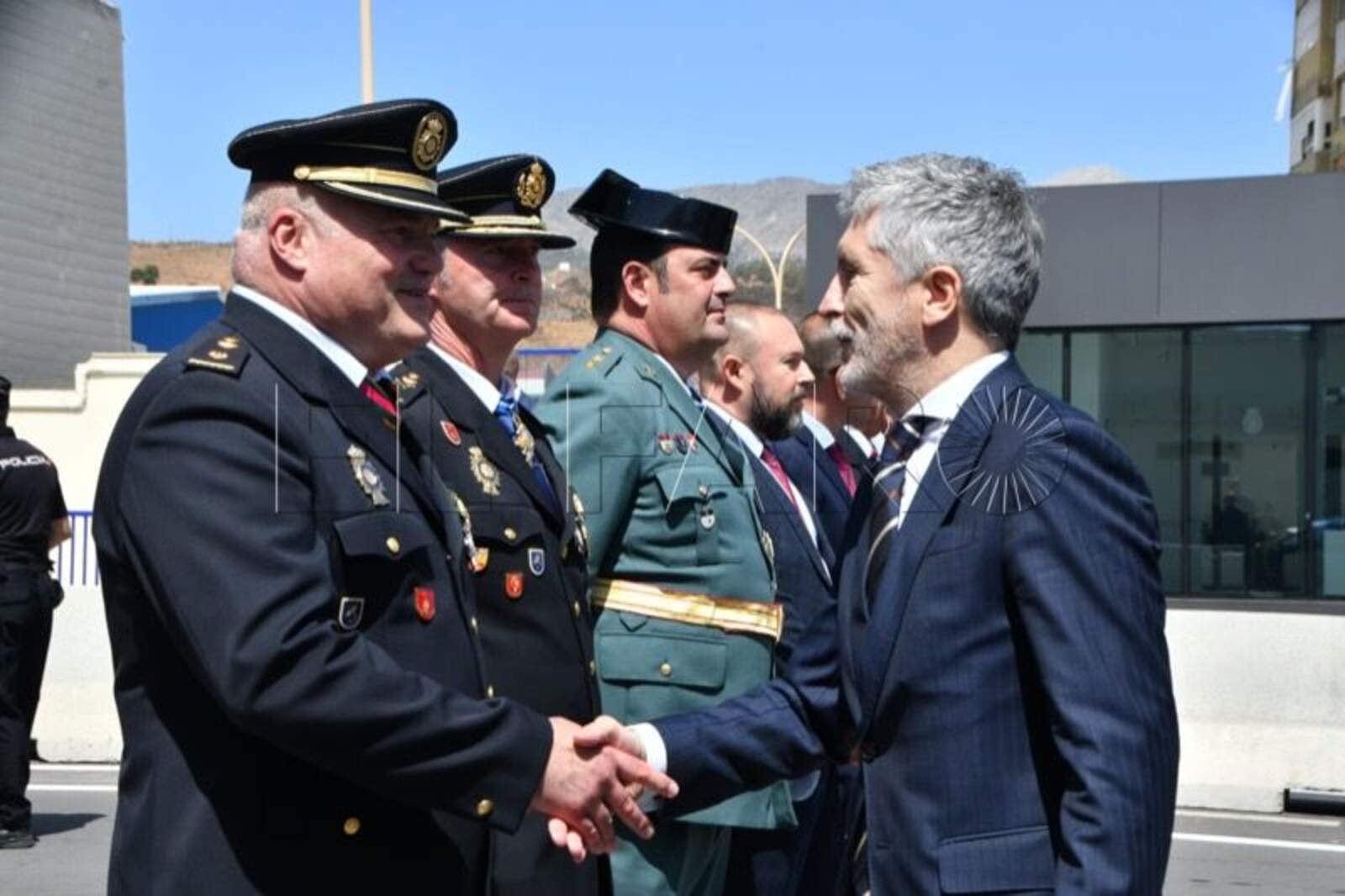 El ministro del Interior, Fernando Grande-Marlaska, en Ceuta este viernes ante la alerta migratoria
